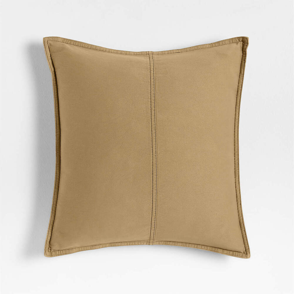 Crate&Barrel Camel Tan Pillow Cover – Cotton Denim – 2 Available – NWOT